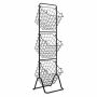 Fruit Basket Stand, 3 Tiers, Black, 30 × 108 × 28 cm