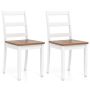 Dining Chairs, 2 pcs, Brown, 40.64 × 40.64 × 85.09 cm