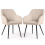 Обеденные стулья FLORENCE, 2 шт, Бежевый, 54,5 × 82 × 58 см