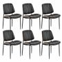 Ēdamistabas krēsli VEVOR LS-6023A, 6 gab, 49,5 × 81 × 54,8 cm