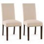 Dining Chair Set, 2 pcs, Beige, 67 × 96 × 44.5 cm