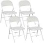 Ēdamistabas krēslu komplekts, 4 gab, Balta, 45 × 78 × 46 cm