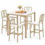Dining set, 5 pieces, with 4 chairs, 90 × 90 × 91.5 cm