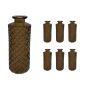 Vāzes Relaxdays 10051791_93, 6 gab, Ø 5 × 13 cm