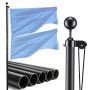 Karoga masts VEVOR UP-QGTJ20, sekciju, Melns, Ø5,16 × 609 cm
