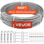 Комплект стального троса VEVOR QD304PVC-021, 7 × 7 прядей