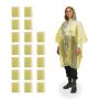 Одноразовые дождевые накидки Relaxdays, 20 шт, Жёлтая, 122 × 125 см