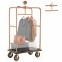 Viesnīcas bagāžas ratiņi VEVOR X-123B-RG, 544,31 kg, Rozā, 1080 × 650 × 1960 mm