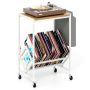 Vinyl record stand, with casters, 50 × 30 × 64 cm