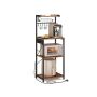 Virtuves plaukts VASAGLE KKS013KD02, 4 līmeņi, brūna/melna, 45 × 140 × 40 cm