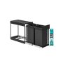 Virtuves atkritumu tvertne SONGMICS, 2 × 15 l, Melna, 48,6 × 25,4 × 44 cm