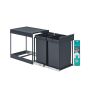 Virtuves atkritumu tvertne SONGMICS, 2 × 20 l, Pelēka, 48,6 × 32,4 × 44 cm