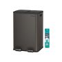 Virtuves atkritumu tvertne SONGMICS LTB741B02, 2 × 30 l, 47,6 × 66,9 × 37,7 cm