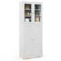 Kitchen cabinet, 2 door sections, 7 compartments, White, 60 × 161.5 × 31.5 cm