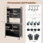 Kitchen cabinet, 5 shelves, 80 × 164 × 40 cm