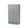 Kitchen cabinet, 5 tiers, 6 door shelves, Grey/white/black, 59 × 104 × 30 cm