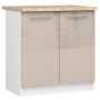 Кухонный шкаф OLIWIA S80, со столешницей, белый/бежевый, 80 × 85 × 46 см