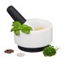 Кухонная ступка и пестик Relaxdays 10029962.0, набор из 2 предметов, Ø 14 × 8 см