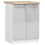 Кухонный шкаф OLIWIA S60, 2 дверцы, Белый, 60 × 85 × 46 см