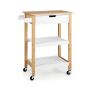 Kitchen cart, 3 shelves, 26 × 33.5 × 16 inches