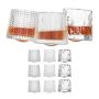 Viskija glāzes, 12 gab., 3 dizaini, 150 ml, Ø 8 × 7,5 cm
