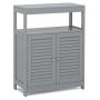 Bathroom cabinet, 2 doors, 1 shelf, White/gray, 59.69 × 80.01 × 30.48 cm