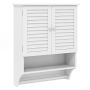 Bathroom cabinet, 2 doors, 3 adjustable shelves, white, 58.4 × 76.2 × 22.9 cm