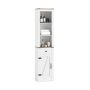 Bathroom cabinet, Narrow, with drawer and shelf, 40.64 × 173 × 24.13 cm