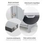 Bathroom cabinet, with doors and adjustable shelf, White, 45.72 × 83.82 × 30.48 cm