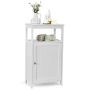 Bathroom cabinet, with adjustable shelf, White, 45.7 × 30.5 × 81.3 cm