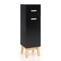 Bathroom cabinet, with drawer and shelves, Black/white, 30.48 × 101.6 × 30.48 cm