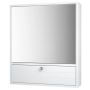 Bathroom cabinet, With mirror, White, 54.61 × 62.23 × 13.97 cm