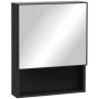 Bathroom cabinet with mirror Kleankin 46x13.5x58cm., black
