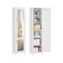 Vannas istabas skapis VASAGLE BBC764WH01, Ar spoguli, Balta, 40 × 160 × 30 cm