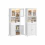 Vannas istabas skapis VASAGLE BBC767W03, augsts, ar LED apgaismojumu, 60 × 170 × 30 cm