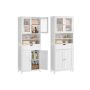 Vannas istabas skapis VASAGLE BBC768W01, augsts, ar LED apgaismojumu, 60 × 170 × 30 cm