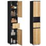 Bathroom cabinet VASAGLE BBK560BC01, 1 drawer, Black/brown, 30 × 170.2 × 30 cm