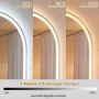 Bathroom mirror, 3 lighting modes, 80 × 50 cm