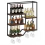 Wine rack, Hanging, 6 tiers, 102 × 112 × 30 cm
