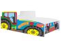 Children's bed Farmi with mattress 145 cm x 74 cm x 49 cm, farmer's tractor