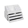 Makeup organizer with drawers, white