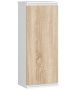 Hanging display cabinet NORE CLP H40, white/oak color