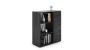 Concrete design cabinet Fondi 103.4x90x40 cm, black