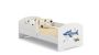 Children's bed Luk with mattress and barrier protection 164 cm x 85 cm x 63 cm, shark