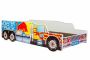 Children's bed Riko with mattress 146 cm x 74 cm x 38 cm, monster truck