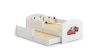 Children's double bed Luk with mattress and safety barrier 164x85x63 / 145x80x15cm, sports car