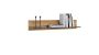 Shelf 155x18x16 cm, natural wood/black