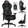 Spēļu krēsls Huzaro Combat 7.6 RGB Black, 90 × 33 × 60 cm