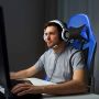 Gaming chair, With extendable footrest, 72 × 72 × 128–137 cm