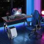 Gaming desk, 2 cable management slots, 120 × 60 × 76 cm